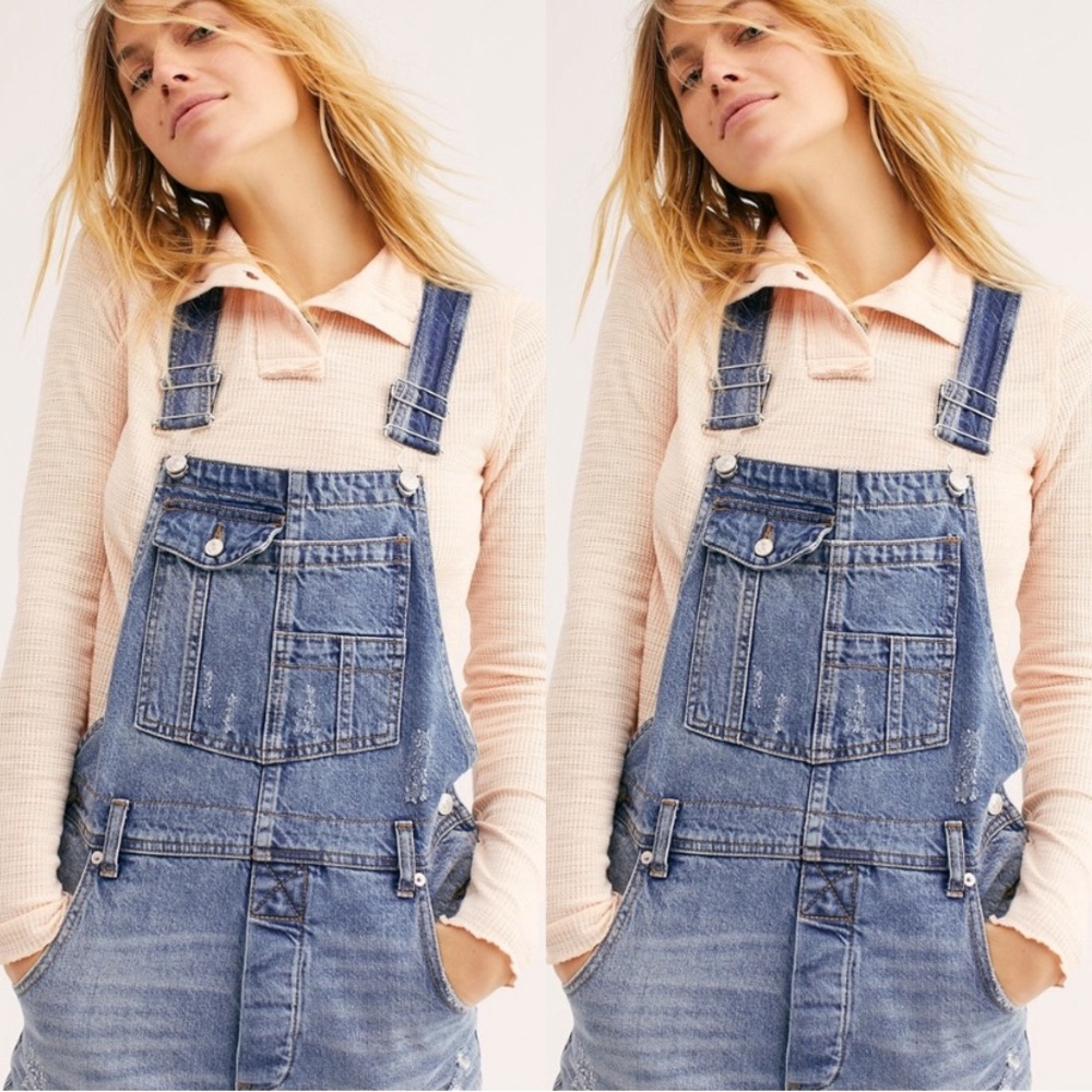 Free people x we the free baggy boyfriend overalls - Picture 2 of 11